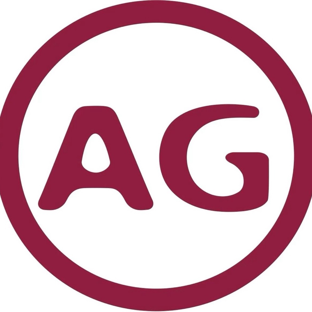 Ag Adriano Goldschmied Burgundy Logo Tee